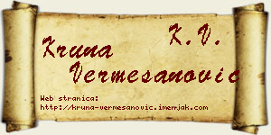 Kruna Vermešanović vizit kartica